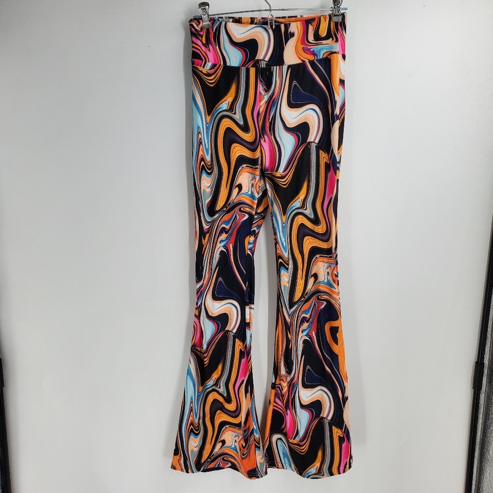 NO BOUNDARIES womens S (3-5) retro vibe bell bottom leggings